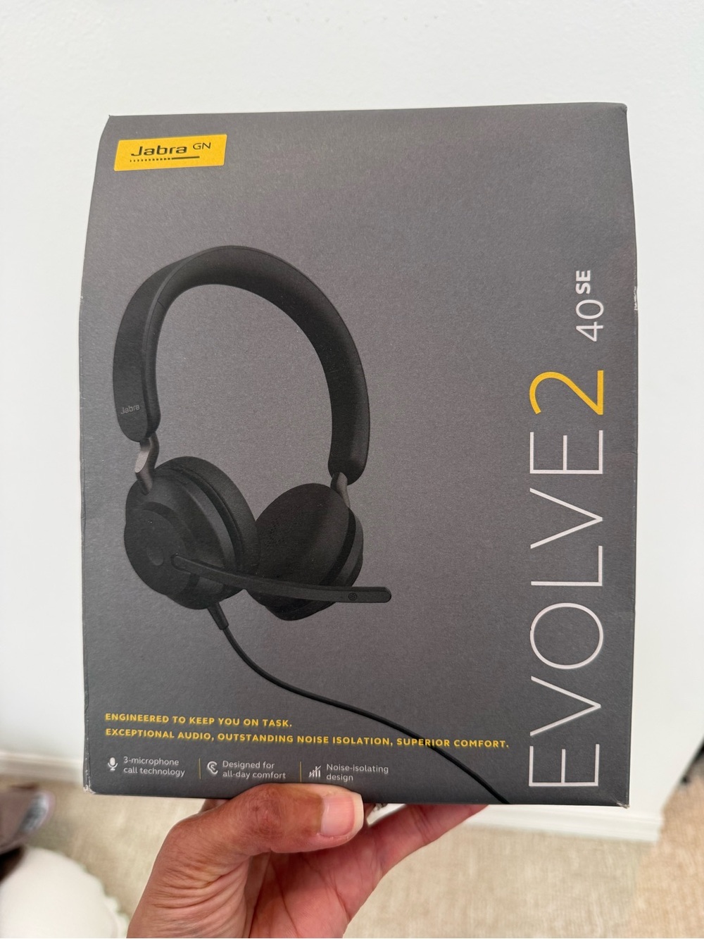 Jabra Evolve2 40 SE On-Ear Headphones — Black